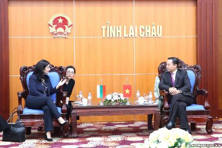Chủ tịch UBND tỉnh Trần Tiến Dũng tiếp xã giao Đại sứ đặc mệnh toàn quyền nước Cộng hòa Bulgaria tại Việt Nam và Đoàn công tác